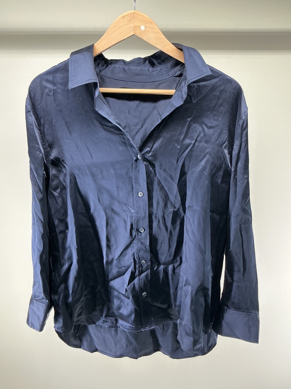 100% Washable Silk Three-Quarter Sleeve Shirt